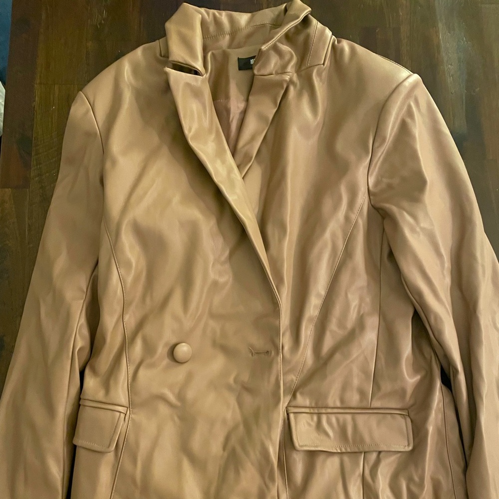 Missguided pleather coat